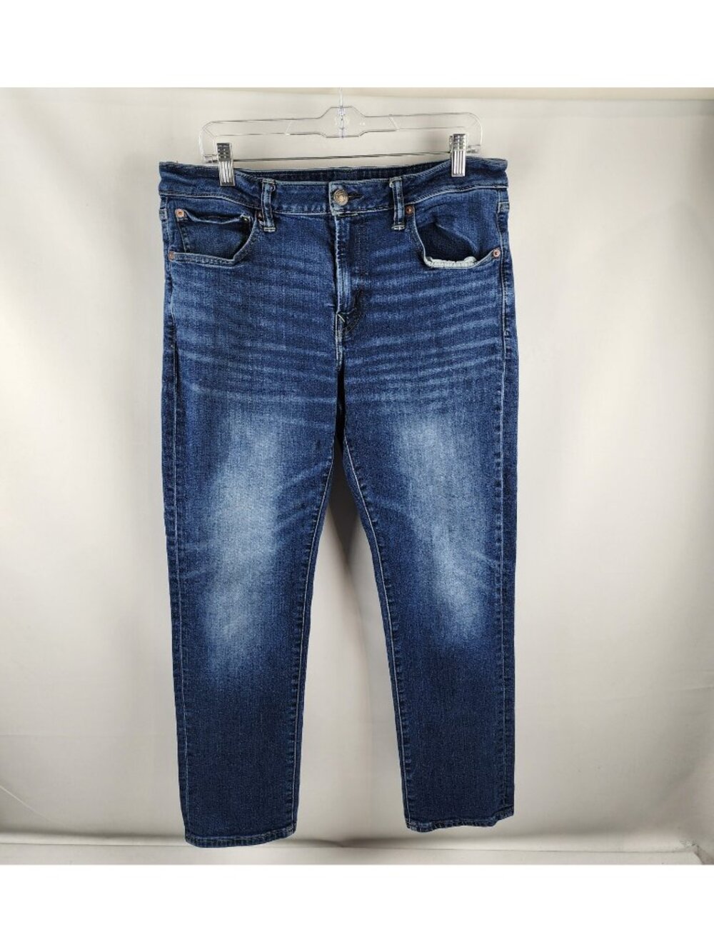 American Eagle Jeans Mens 36x28 Blue Airflex + Slim Straight Denim